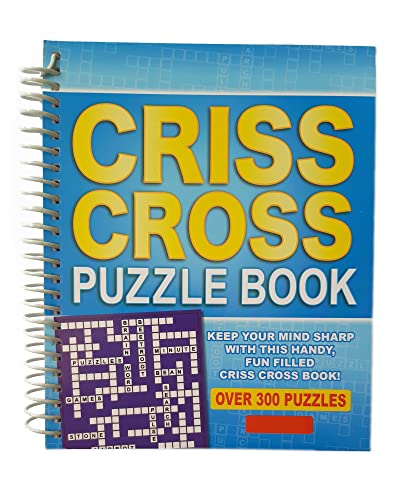 WF Graham Criss Cross Crossword Puzzle Book - Spiral Bound Brain Teasers Travel Puzzles Book with over 300 Puzzles, (4165)