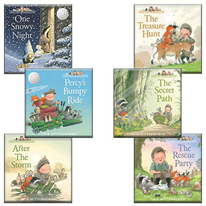 Percy the Park Keeper Collection 6 Books Set By Nick Butterworth (After The Storm, The Treasure Hunt, Percys Bumpy Ride, The Rescue Party, One Snowy Night, The Secret Path) 