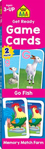 School Zone Go Fish & Memory Match Farm 2-Pack Game Cards 