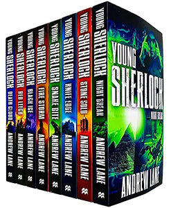 Andrew Lane Young Sherlock Holmes 8 Books Collection Set (Night Break, Stone Cold, Knife Edge, Snake Bite, Fire Storm, Black Ice, Red Leech, Death Cloud) 