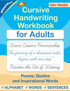 Cursive handwriting workbook for Adults 