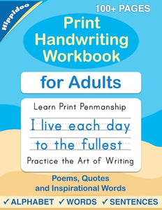 Print Handwriting Workbook for Adults 