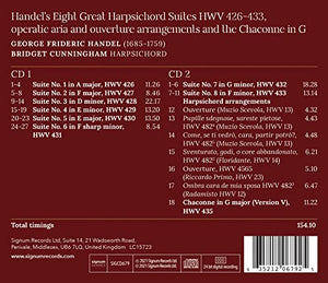 Bridget Cunningham: Handel's Eight Great Harpsichord Suites 